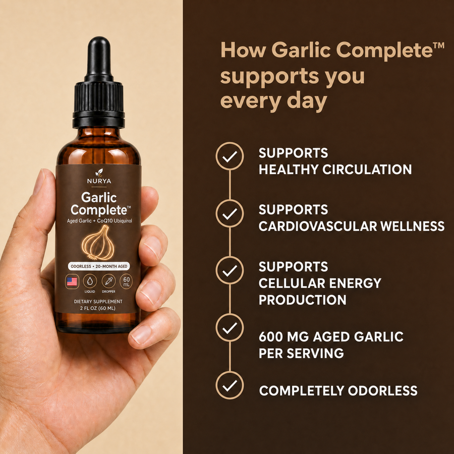 NURYA Garlic Complete aged odorless garlic + CoQ10 drops
