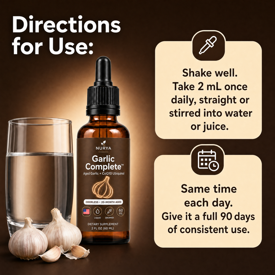 NURYA Garlic Complete aged odorless garlic + CoQ10 drops