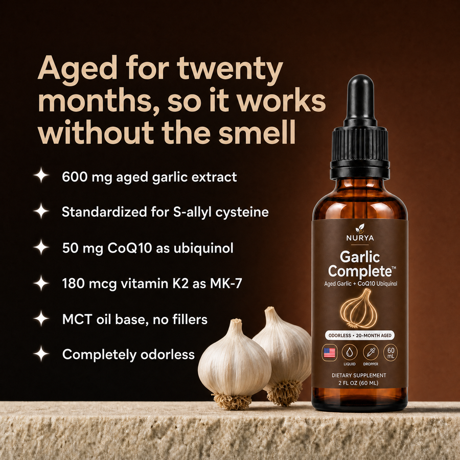NURYA Garlic Complete aged odorless garlic + CoQ10 drops